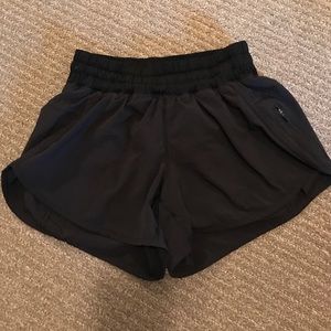 Lululemon black running shorts size 6
