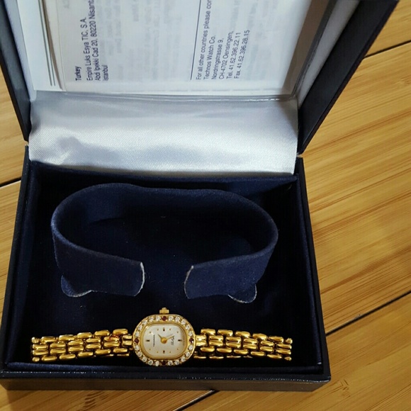 Authentic Technos, diamonds ruby watch - Picture 2 of 4