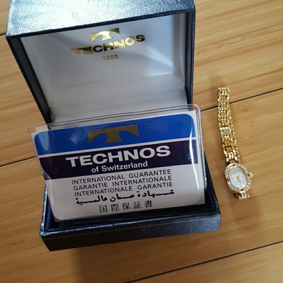 Authentic Technos, diamonds ruby watch - Picture 3 of 4