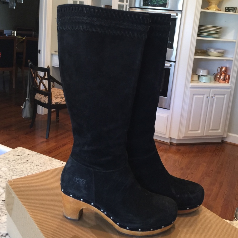 Black Suede Ugg knee high boot