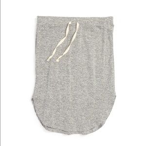 Nordstrom Grey Drawstring Sweatshirt Skirt