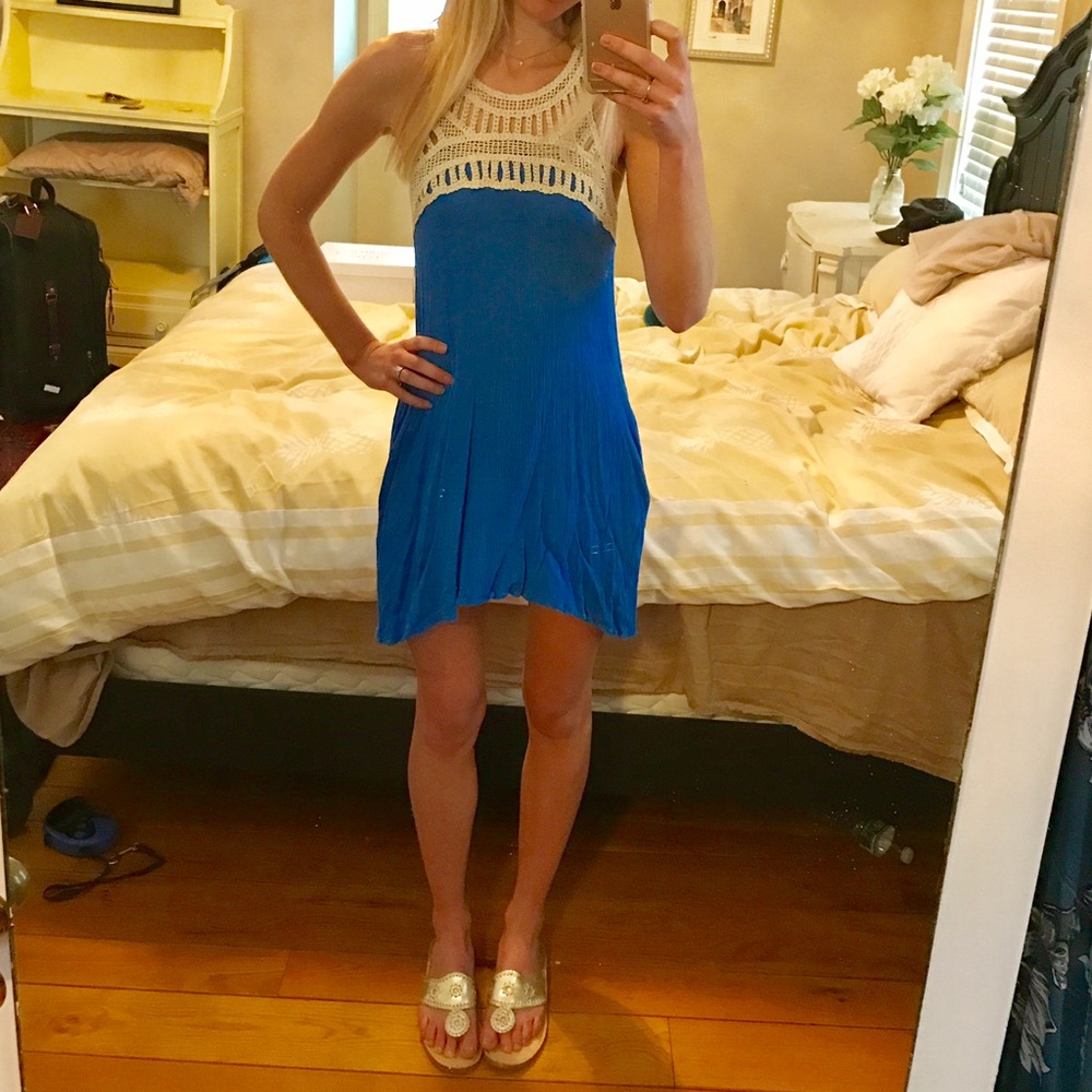 AQUA crochet dress