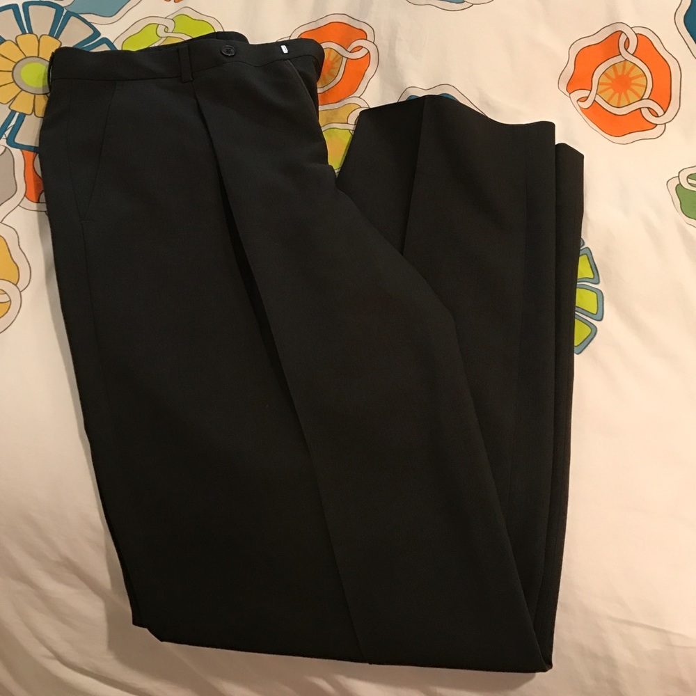 Hugo Boss wool men's dress pants, dark brown