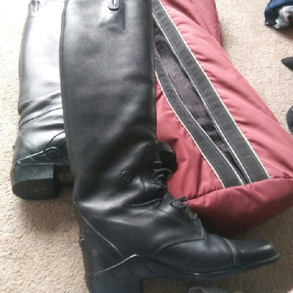 Ariat english riding boots.