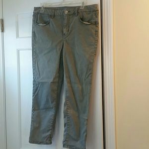 Sage green stretchy ankle pants