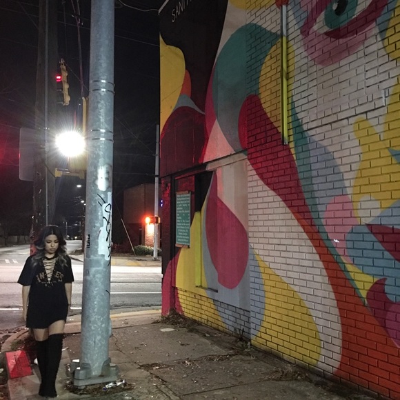 🚫Sold🚫Custom Made Lace Up Tee - Picture 2 of 4