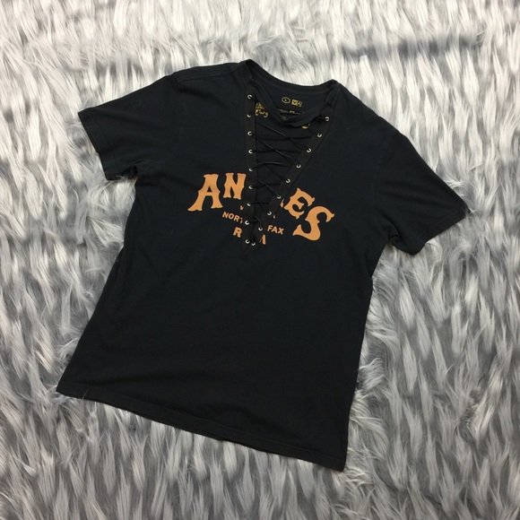 🚫Sold🚫Custom Made Lace Up Tee - Picture 4 of 4