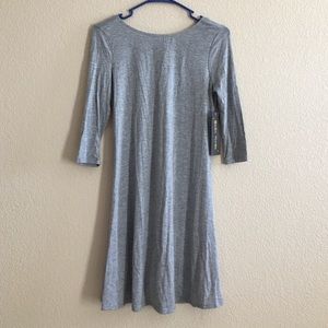 3/4 Sleeve Gray Dress