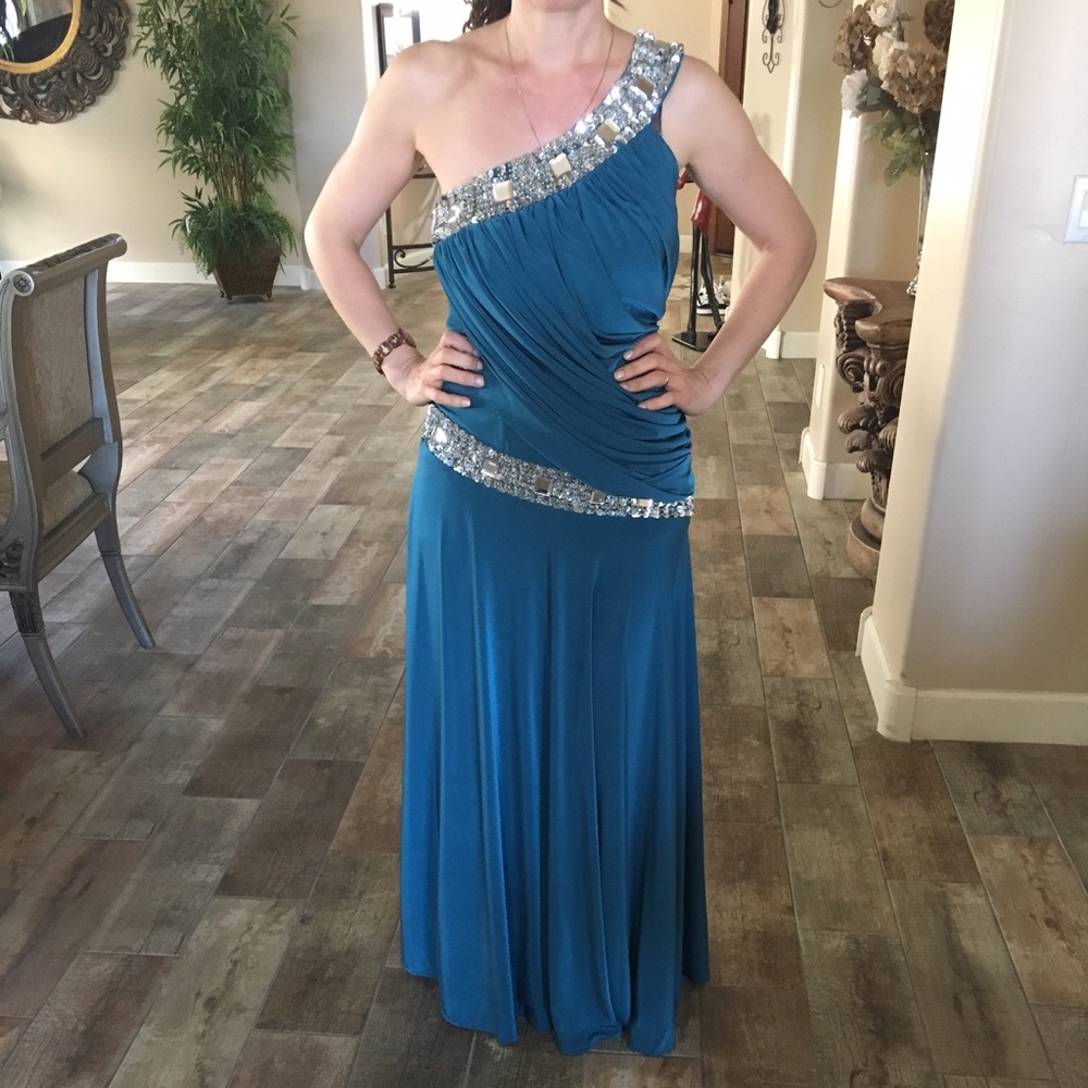 Blue emerald flirty dress