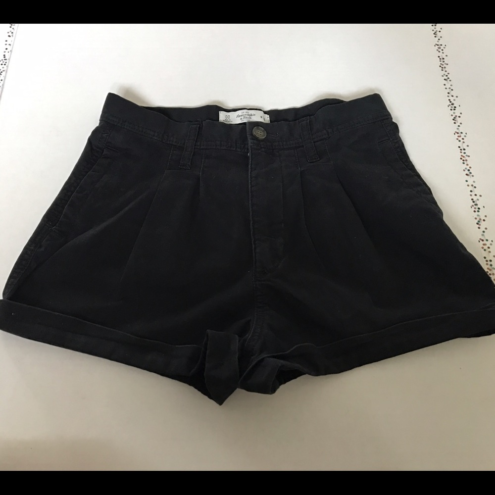 Abercrombie & Fitch High Waist Black Shorts Size00