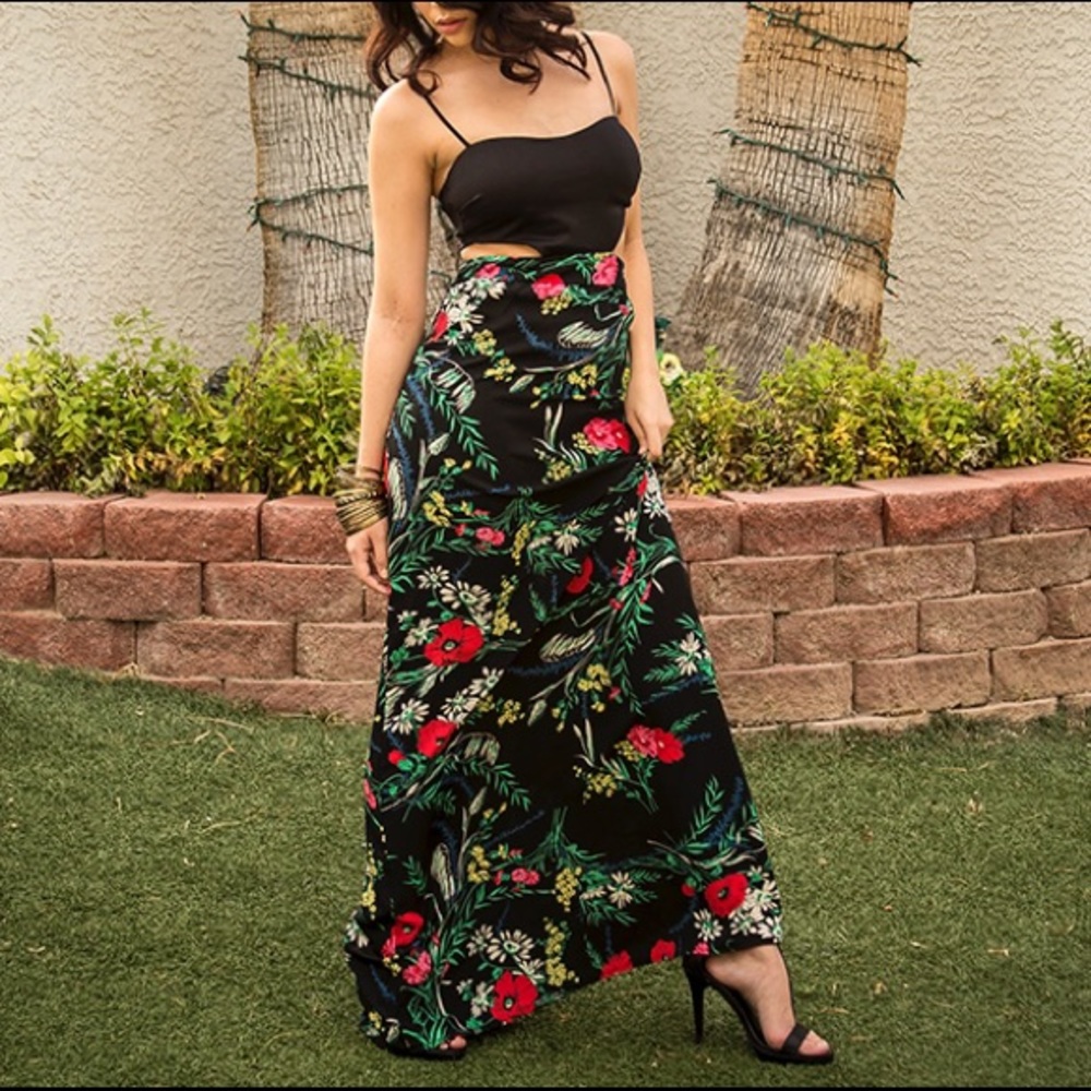 Floral Print Maxi Dress