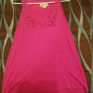 Authentic MK hot pink fringe tank top