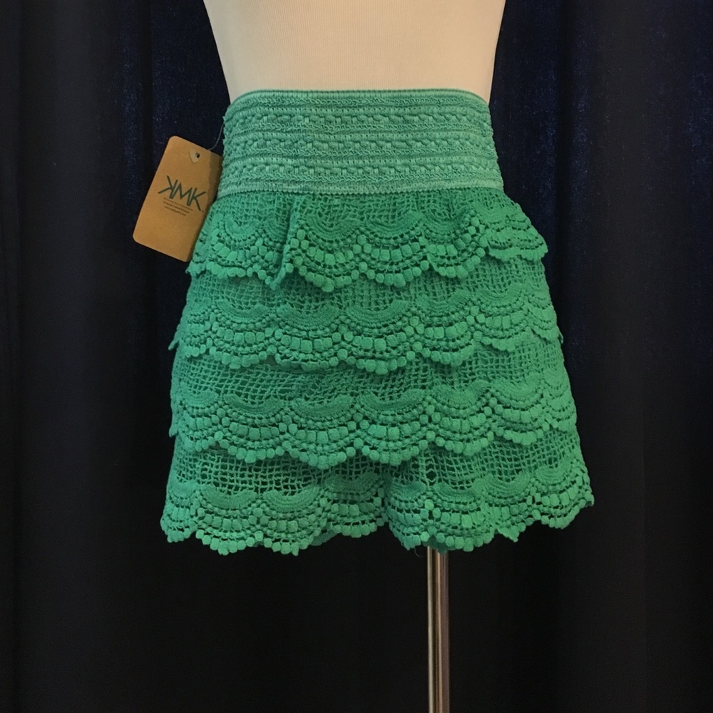 KMK Turquoise Lace Shorts