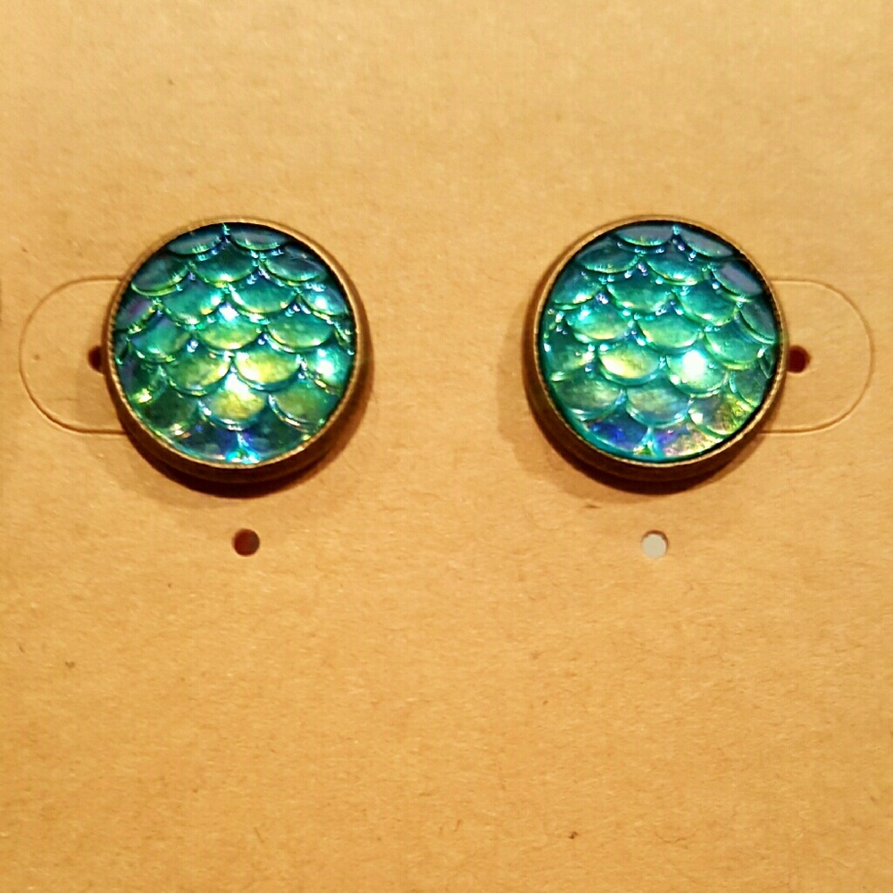 Handmade mermaid inspired earrings