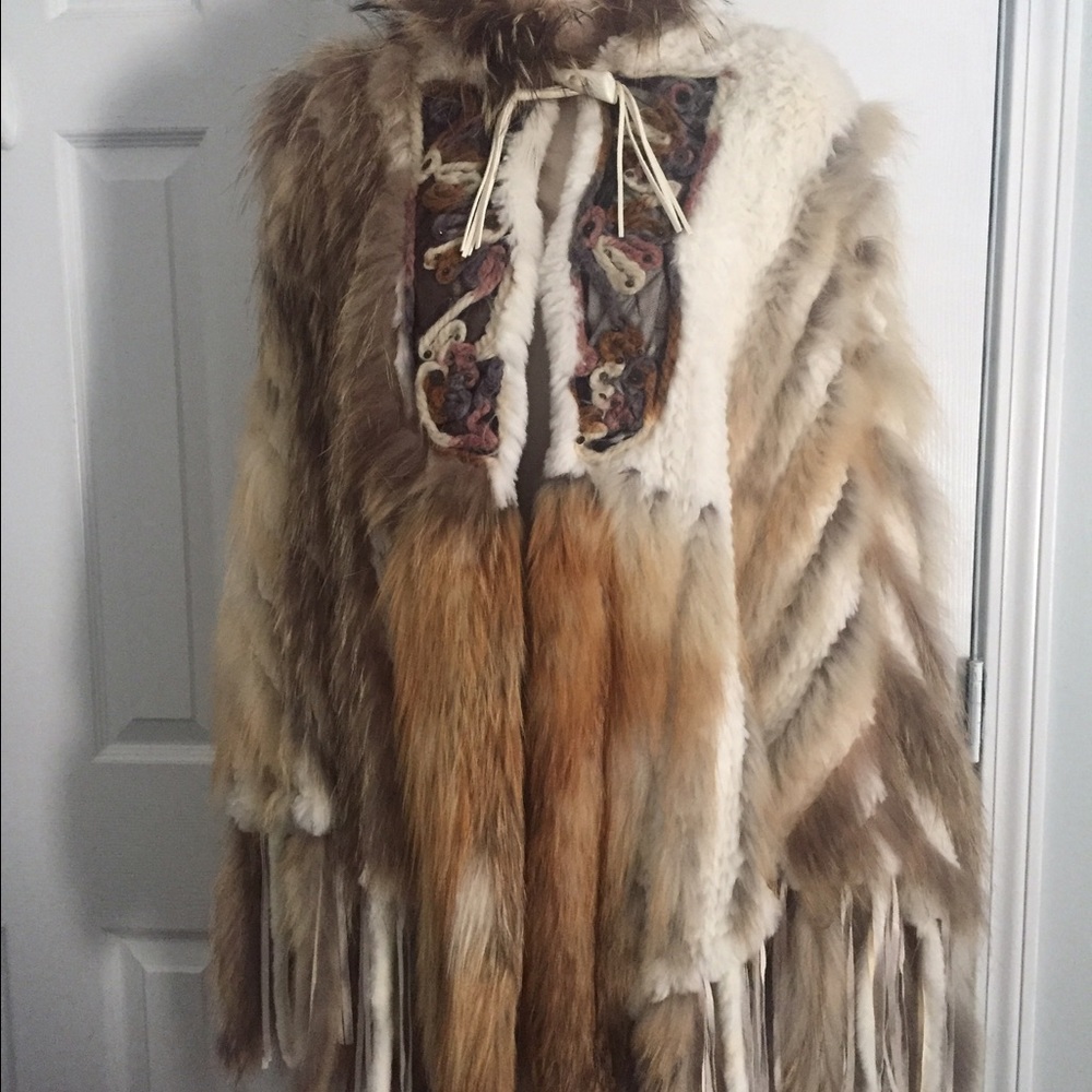 Hooded Poncho Fur Cape Henig Furs
