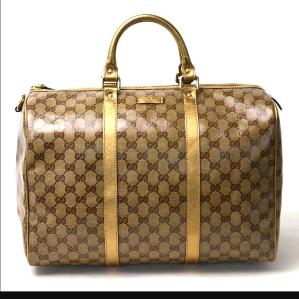 Authentic Gucci Gold Boston Bag