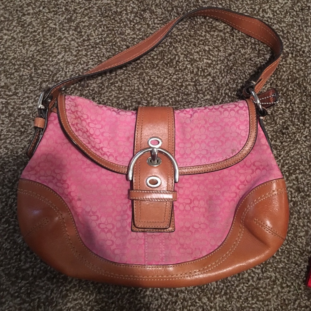 Pink coach purse
