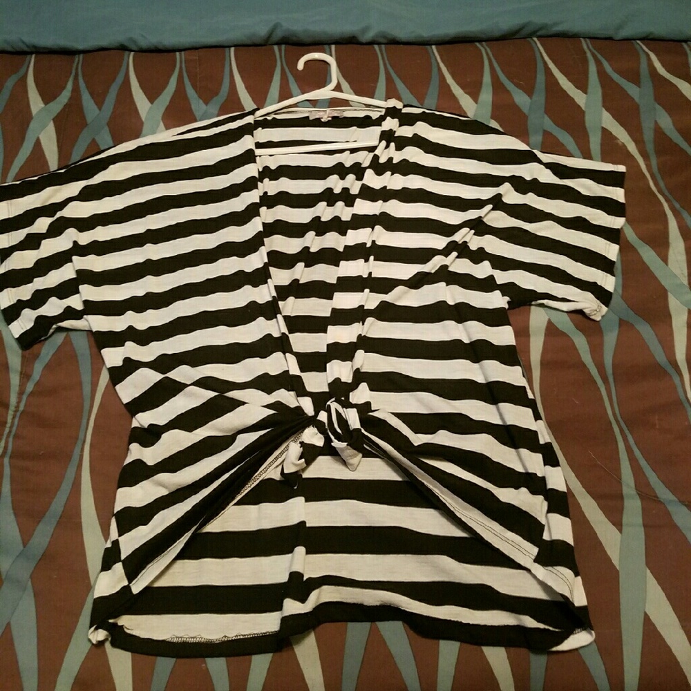 Black & White striped cardigan