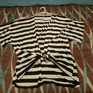 Black & White striped cardigan