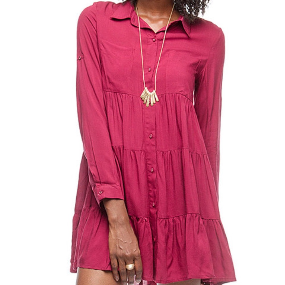 Beautiful purple/burgundy/pink dress/shirt/tunic
