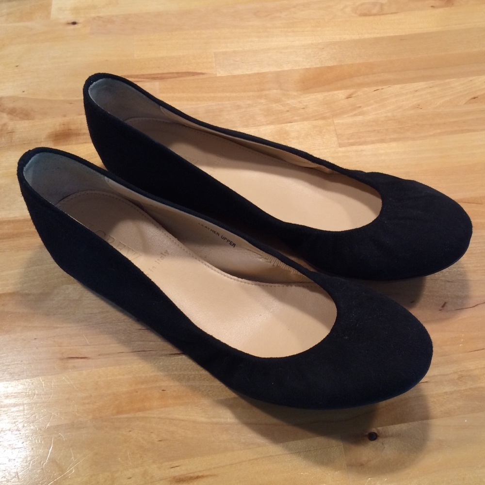 J. Crew Cece black suede flats