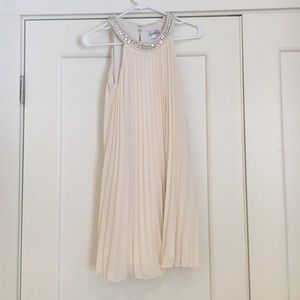 Ivory pleated dress