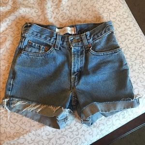 Levi's high waisted shorts