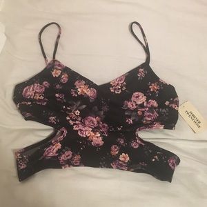 Forever 21 floral crop top