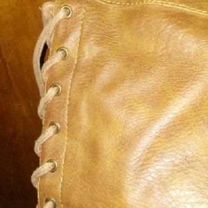 Brown leather boots