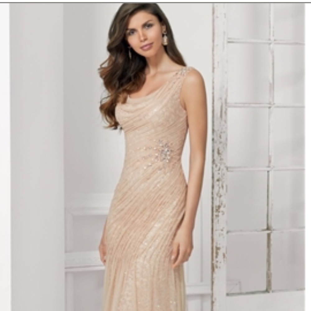 Silver formal long gown