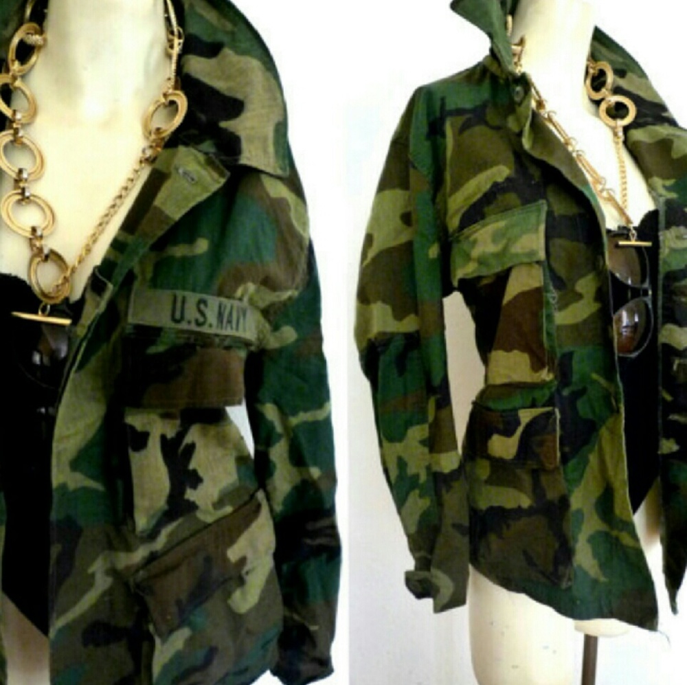 Vintage CAMO jacket unisex camouflage button shirt