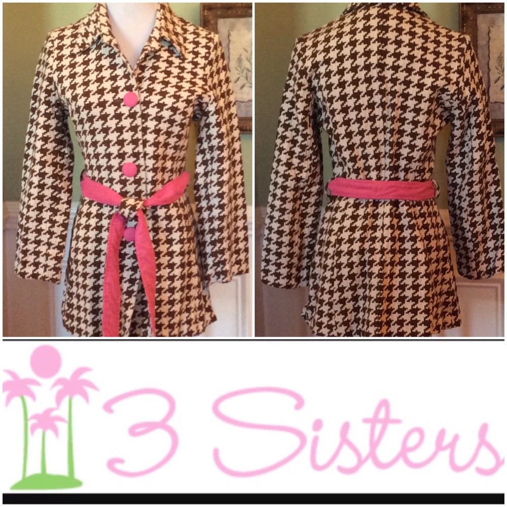 🌴3 SISTERS 🌴 Houndstooth Peacoat