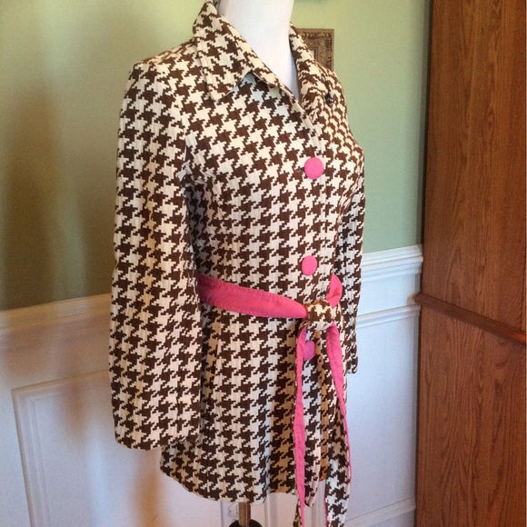 🌴3 SISTERS 🌴 Houndstooth Peacoat - Picture 2 of 4