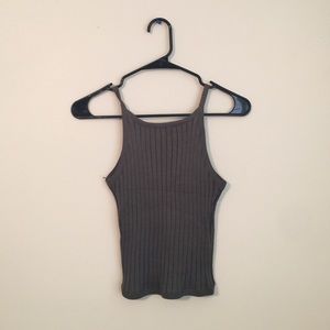 Crop ribbed tank top