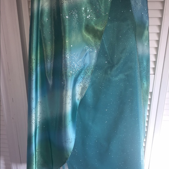 Mermaid Colored A-Line Prom Dress - Picture 4 of 4