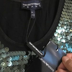 Emporio Armani sequins black dress