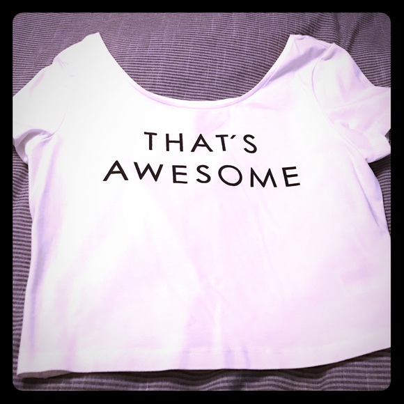 NWOT "That's Awesome" crop top - Picture 2 of 2
