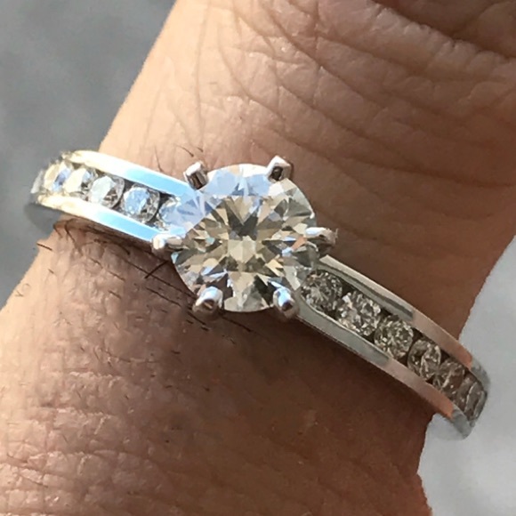 Tiffany & Co. Jewelry - Tiffany platinum 0.77 CTW engagement ring round