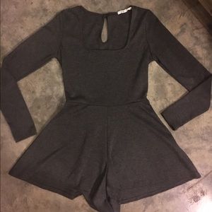 Grey Long Sleeved Romper