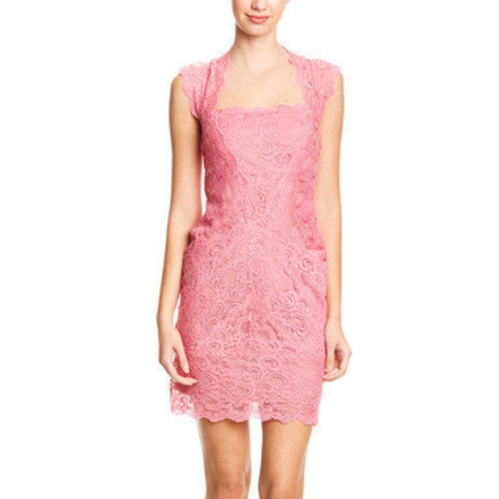 Nicole Miller Coral Lace dress