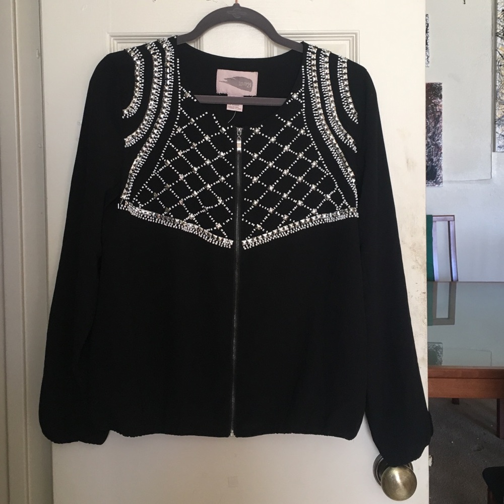 Beaded black jacket