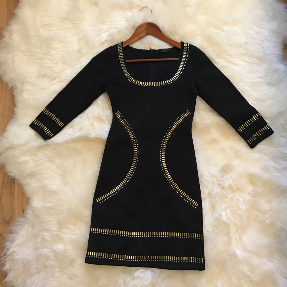 Egyptian goddess black bodycon minidress