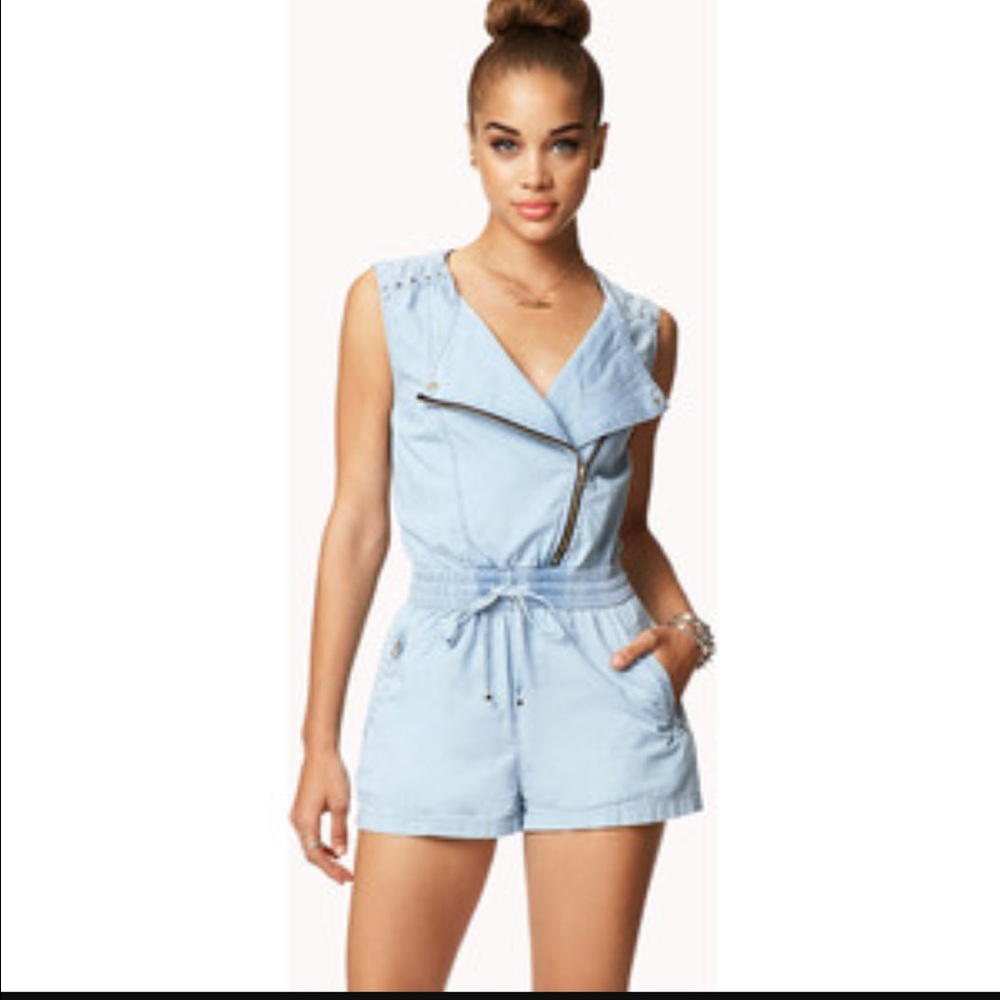 NWOT Forever 21 denim romper