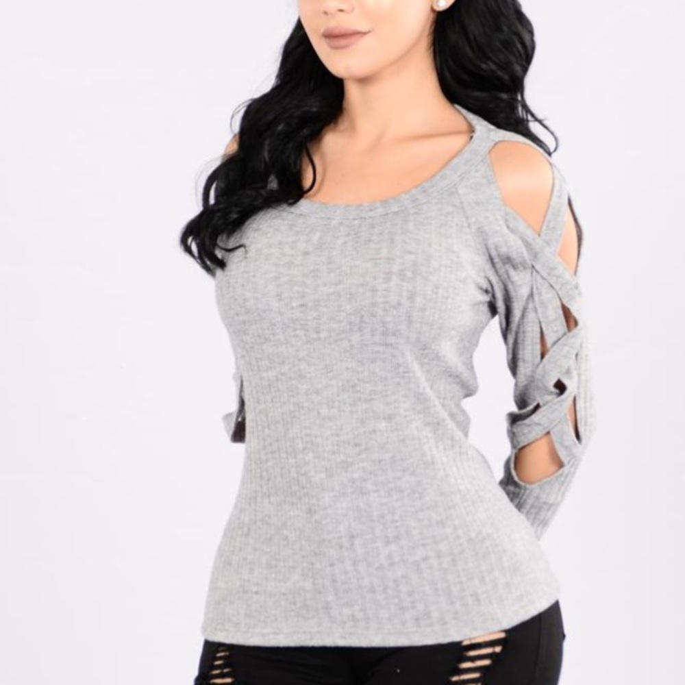 Brand new fashion nova gray top