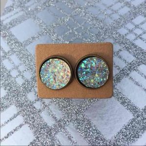 Opal Druzy Earrings