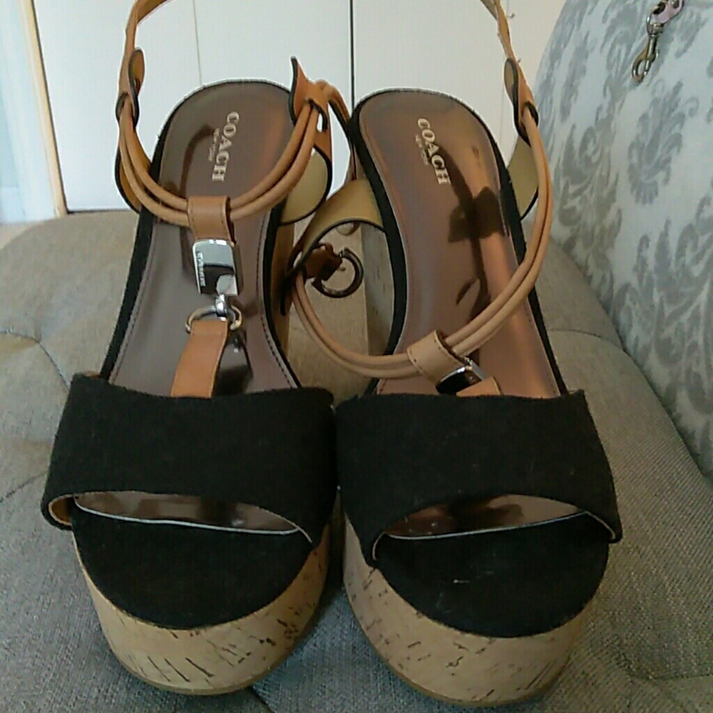 Size 8 Coach wedges