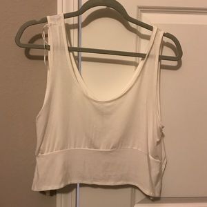 White loose crop top from Zara