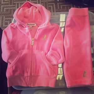 Juicy couture 3/6 month warm up set
