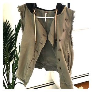 Free people hooded utility vest