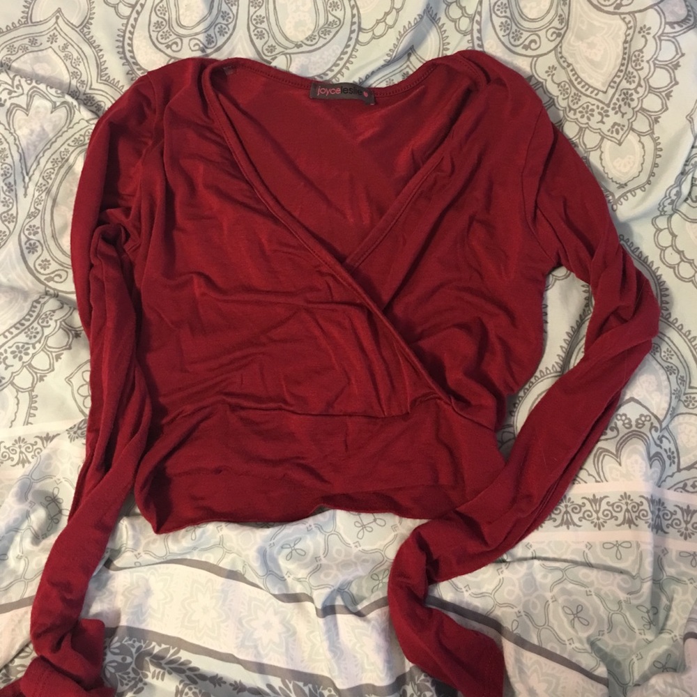 Maroon crop top
